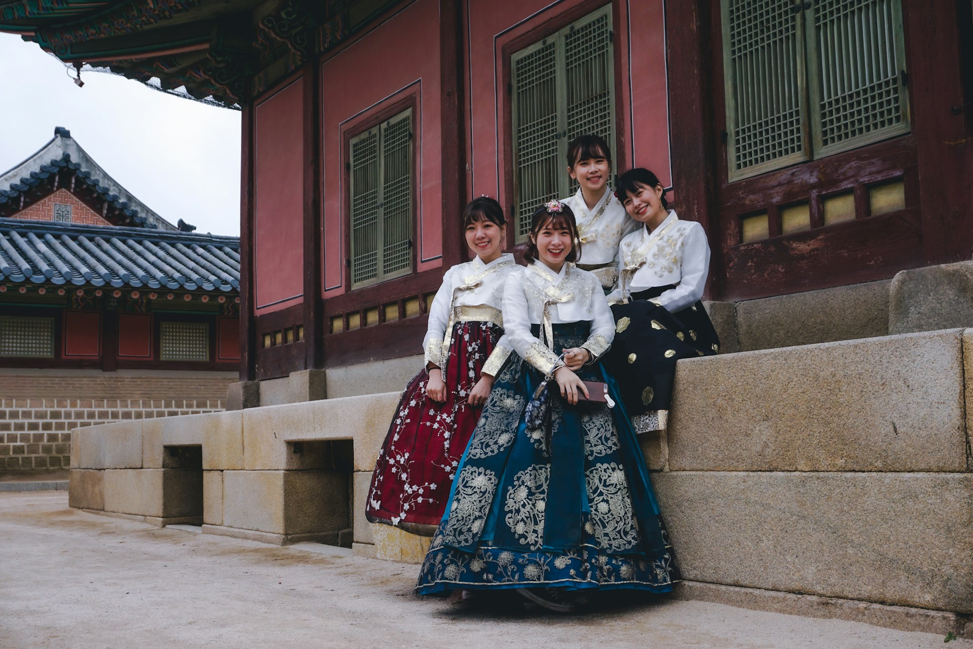 Women wearing Hanbok